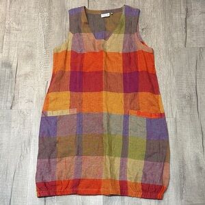 FOIL linen dress | US 12 | EUR 44